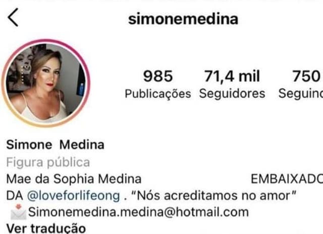 Instagram Mãe Medina