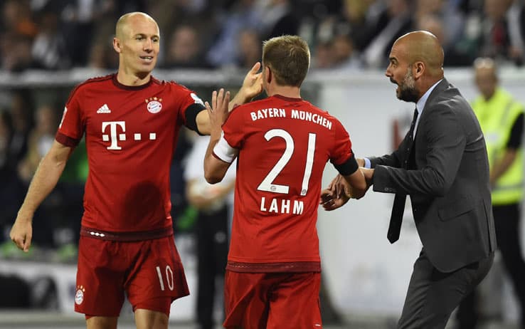 Lahm, Robben e Guardiola - Bayern