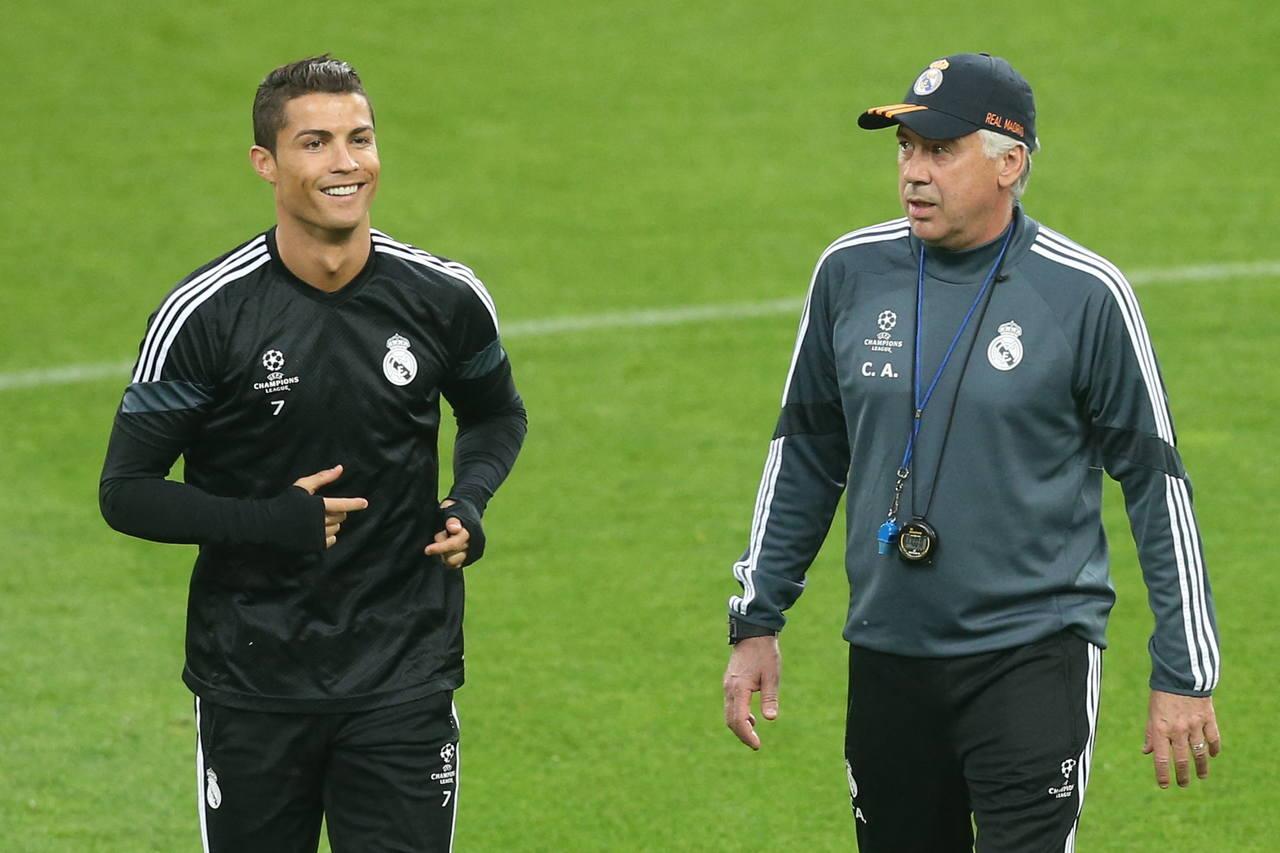 Cristiano Ronaldo e Carlo Ancelotti - Real Madrid