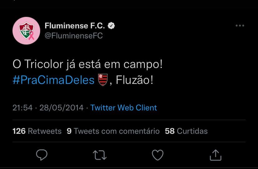 Tweet Fluminense Flamengo