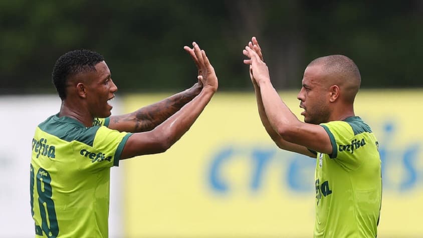 Danilo e Mayke - Palmeiras x Juventus-SP - jogo-treino
