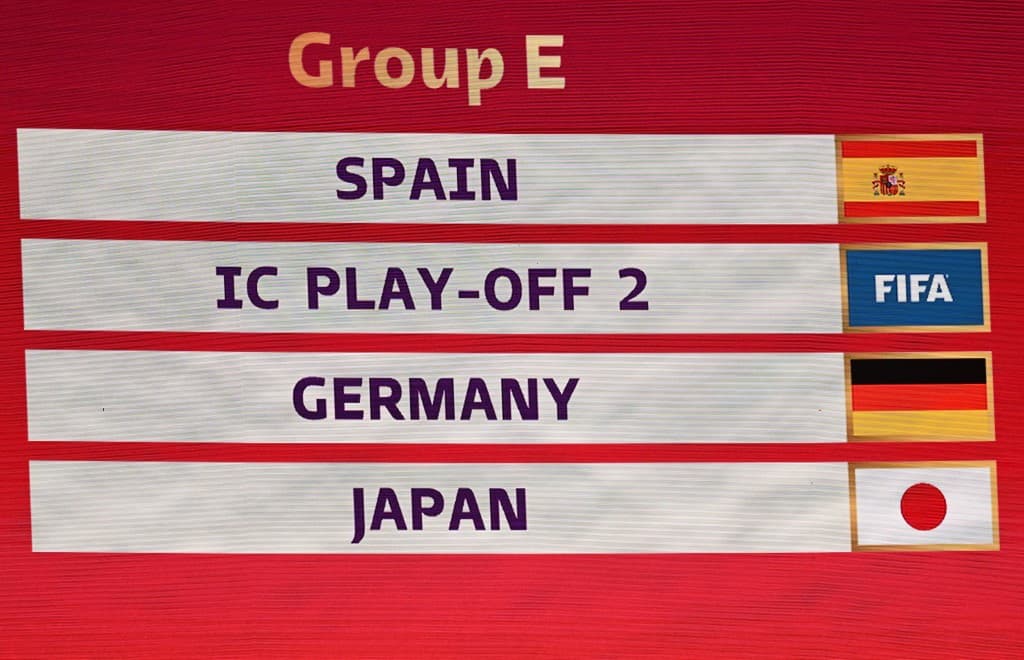 Grupo E - Copa do Mundo - Espanha, repescagem, Alemanha e Japão