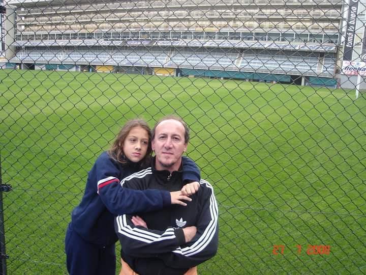 Giulia e pai - Corinthians e Boca