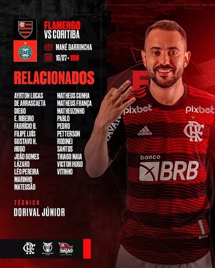 Flamengo x Coritiba - Relacionados