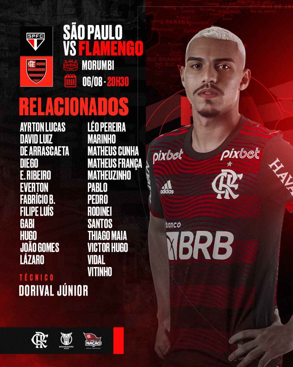 São Paulo x Flamengo - Relacionados