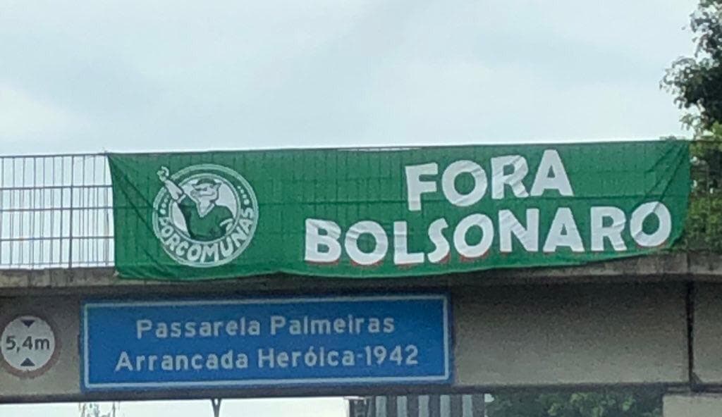 Manifestação contra Bolsonaro no Allianz Parque