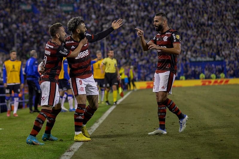 Vélez x Flamengo - Everton Ribeiro, Gabigol e Thiago Maia