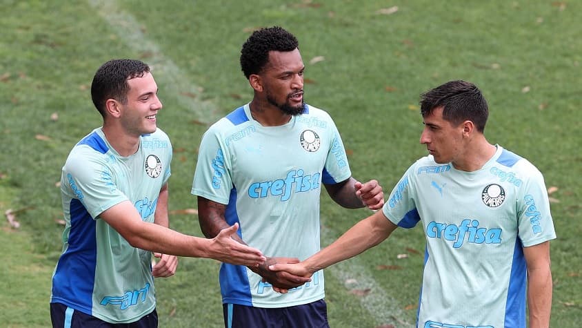 Fabinho, Jailson e Merentiel - Treino Palmeiras