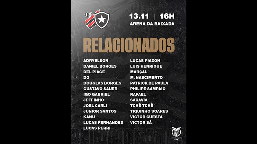 Athletico PR x Botafogo