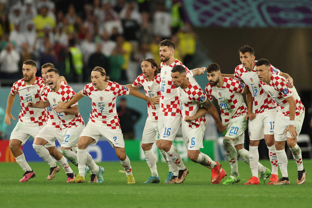 Croacia x Brasil - jogadores comemorando