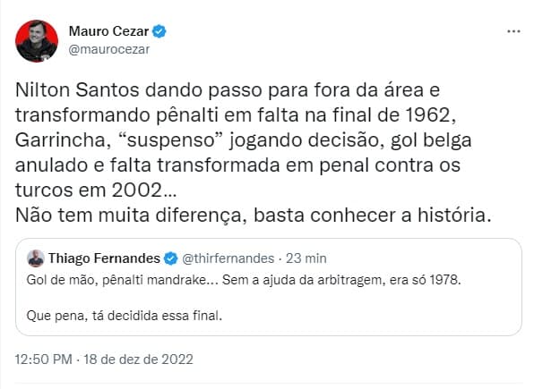 Mauro Cezar - Twitter
