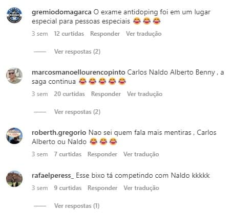 Comentários Carlos Alberto - Naldo