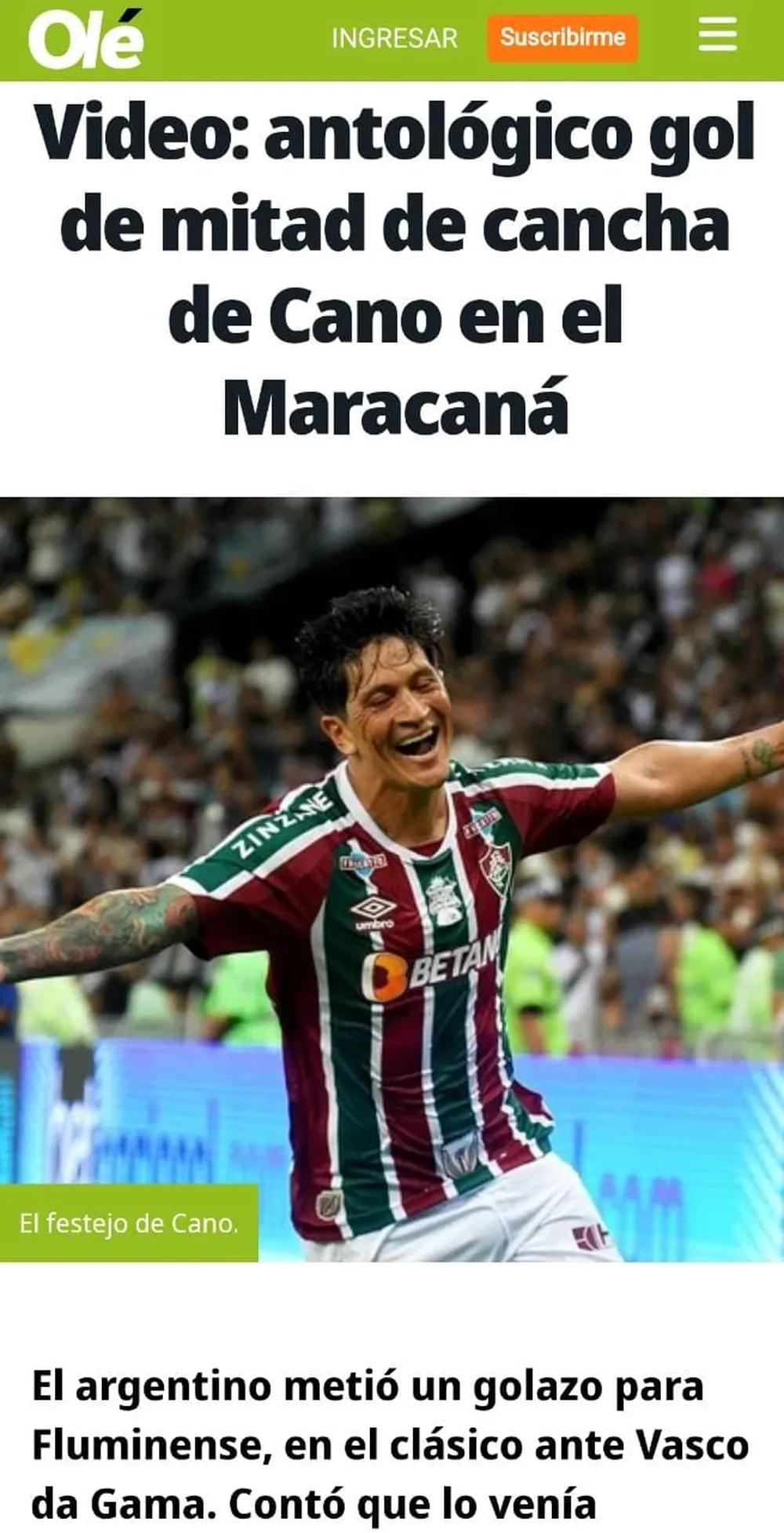 Fluminense - Gol de Cano