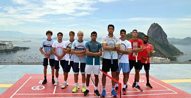 Brasileiros na foto oficial do Rio Open no prédio mais alto do Rio de Janeiro