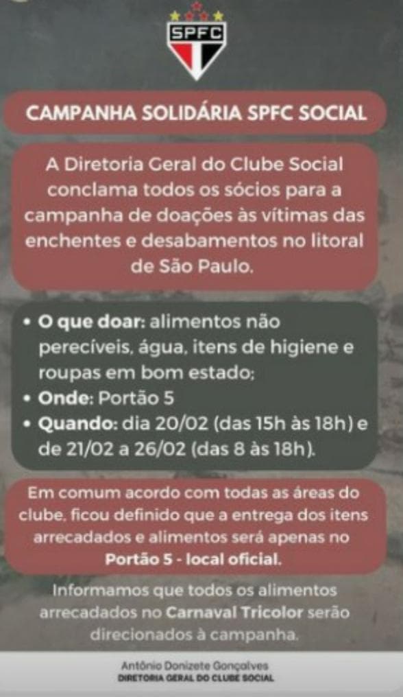 Comunicado São Paulo