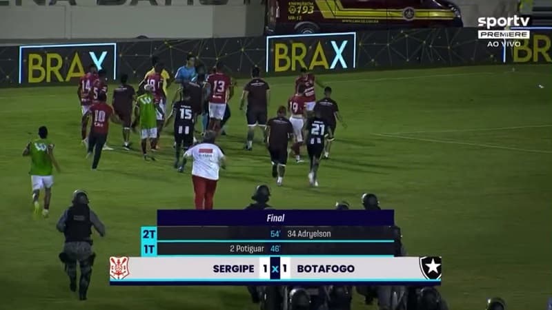 Confusão Botafogo x Sergipe