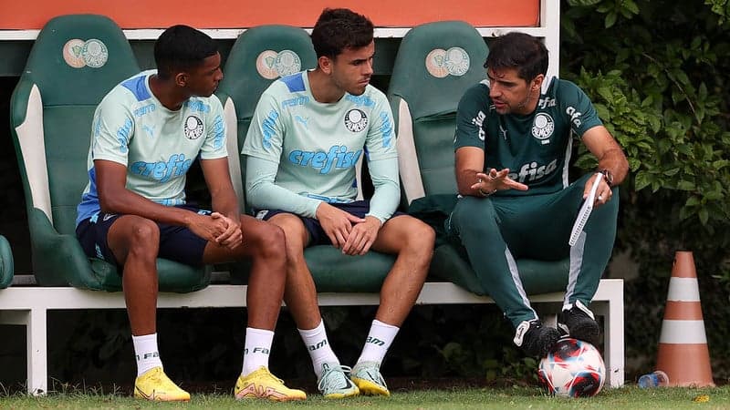 Abel Ferreira, Pedro Lima e Luís Guilherme - Palmeiras