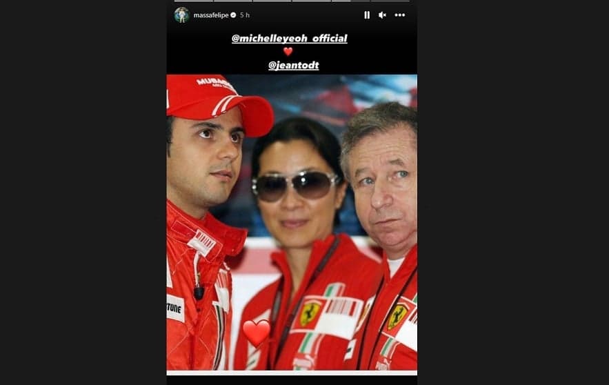 Felipe Massa, Jean Todt e Michelle Yeoh