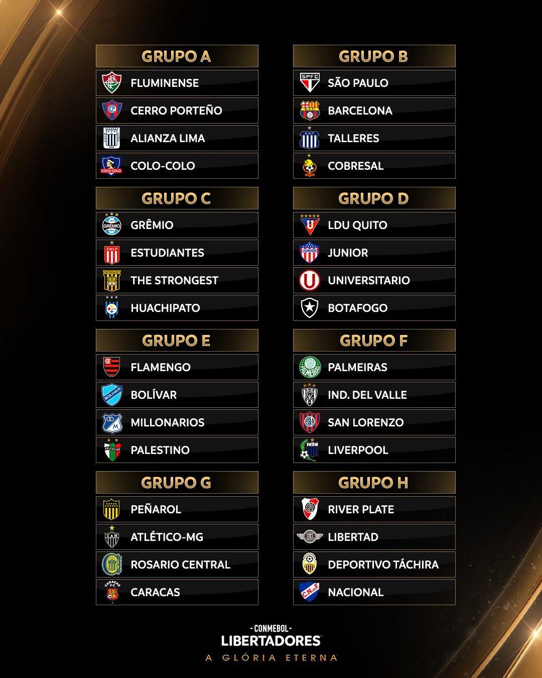Grupos Libertadores 2024
