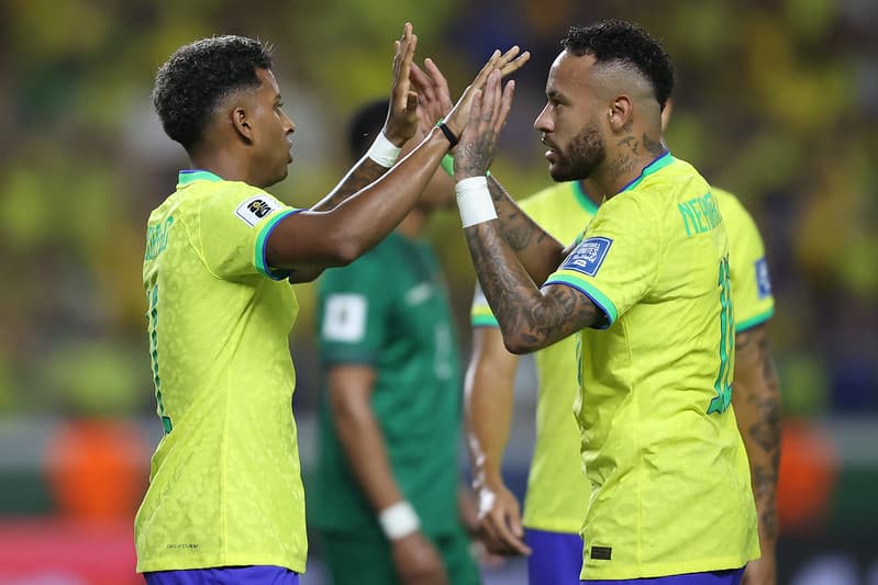 Neymar e Rodrygo na vitória da Seleção Brasileira por 5 a 0 sobre a Bolívia