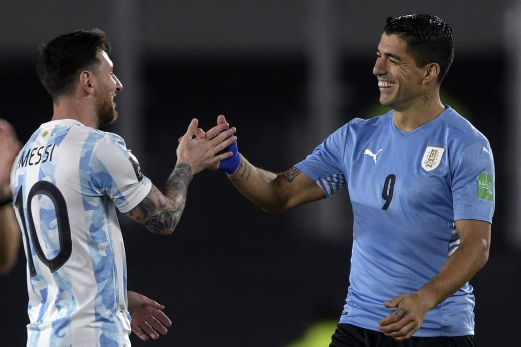 Messi e Suárez - Argentina x Uruguai