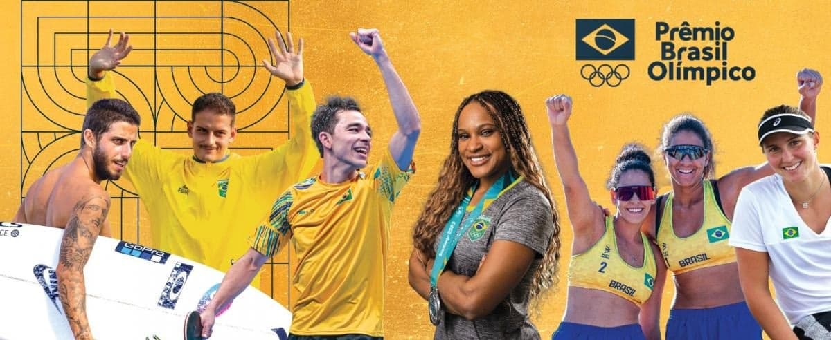 Rebeca Andrade e Marcus D'Almeida são os vencedores do Troféu Rei Pelé no  Prêmio Brasil
