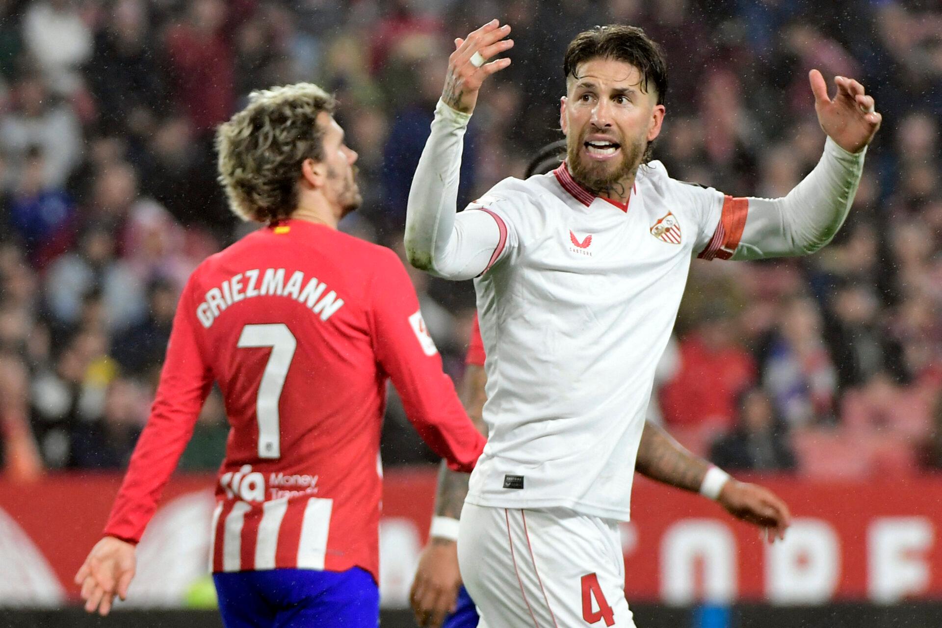 Griezmann e Sergio Ramos - Sevilla 1x0 Atlético de Madrid