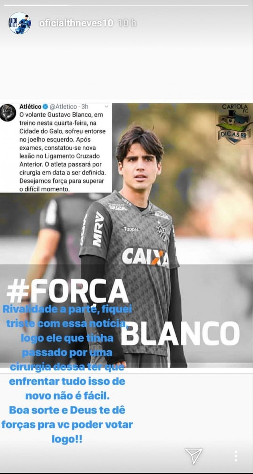 Gustavo Blanco sofre nova lesão