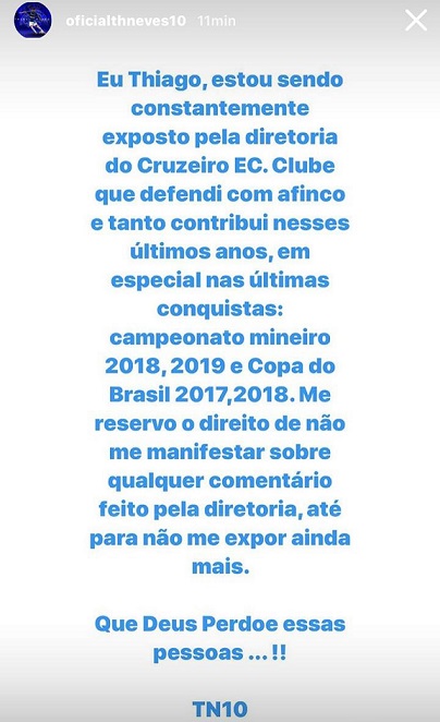 Thiago Neves revela crise conjugal e desabafa sobre não poder 'carregar' 10  jogadores nas costas - Lance!
