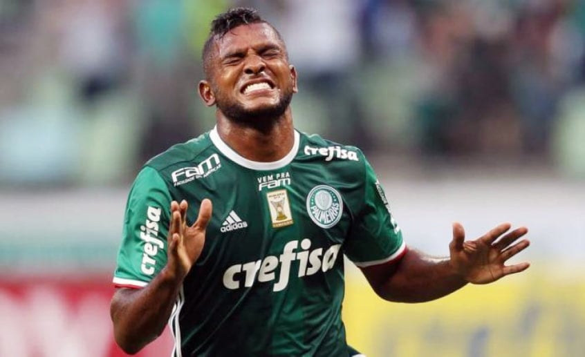 Diogo Silva do CRB celebrates saving penalty and thus winning penalty  competition for CRB during the Copa do Brasil football match between  Palmeiras v CRB at the Allianz Parque stadium in Sao