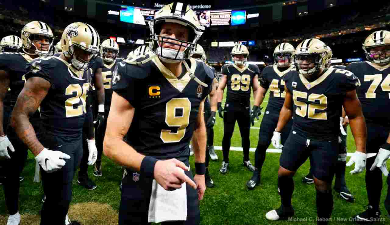 New Orleans Saints Pregame Huddle vs Carolina Panthers