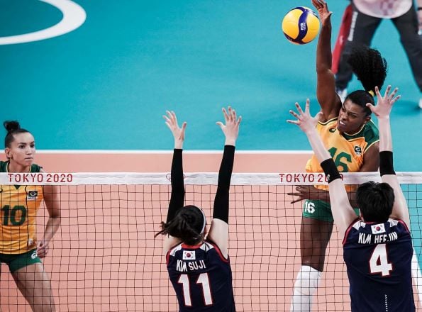 No vôlei feminino, Brasil vence Coreia do Sul na estreia olímpica