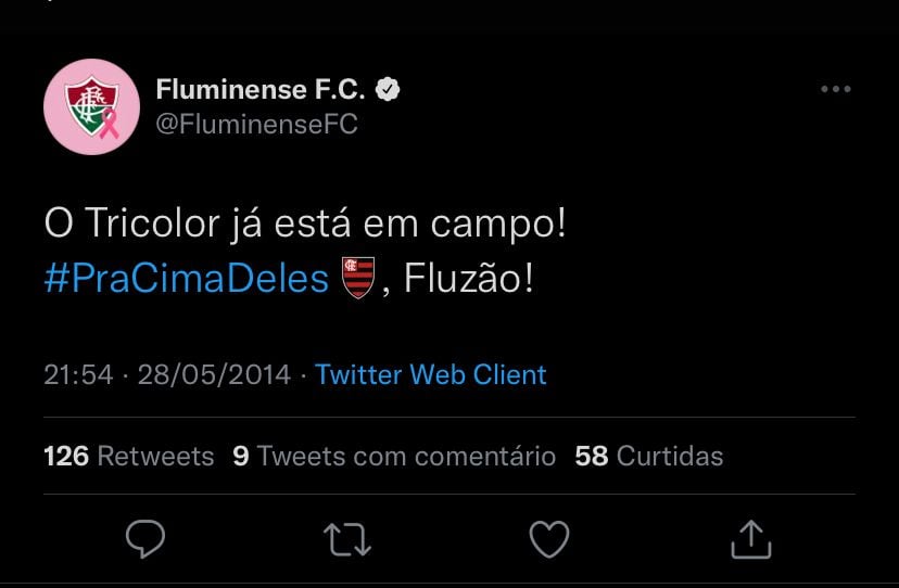 Flamengo lança hashtag e emoji no Twitter para o Campeonato Brasileiro