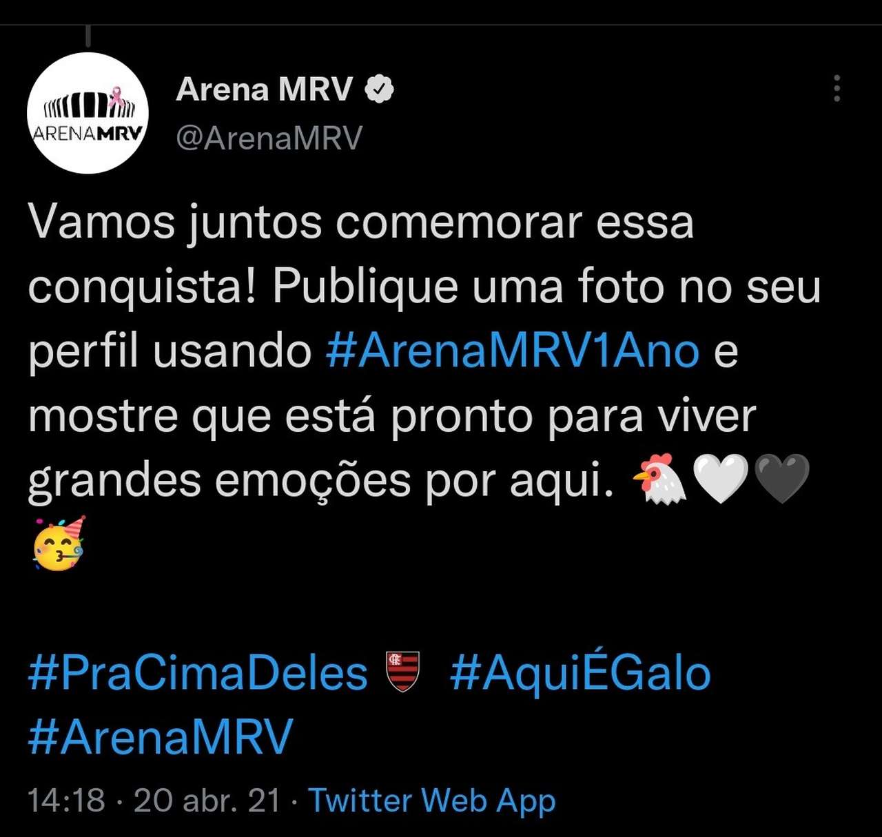 Flamengo lança hashtag e emoji no Twitter para o Campeonato Brasileiro