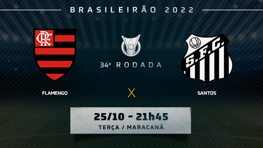 FLAMENGO X SANTOS - TRANSMISSÃO AO VIVO - 34ª RODADA BRASILEIRÃO