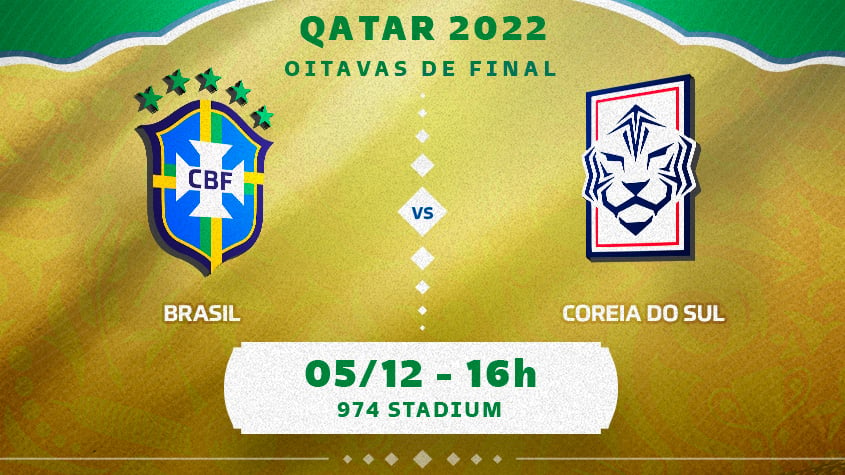 Brasil x Coreia do Sul: onde assistir, horário e escalações das oitavas de  final da Copa do Mundo - Lance!