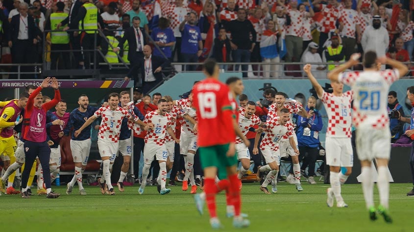 Croácia 2-1 Marrocos: Terceiro lugar justo após luta intensa em campo