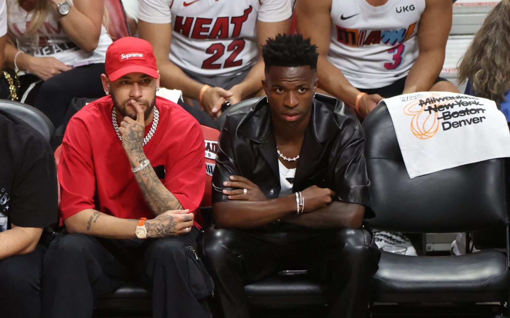 Neymar marca presença no jogo 3 das finais da NBA em Miami, nba