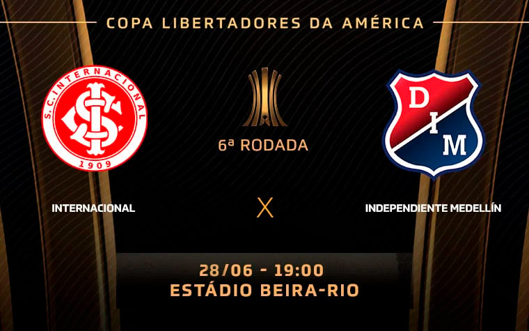 Inter x Independiente Medellín - onde assistir ao vivo, horário do jogo e  escalações