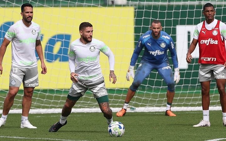 Torcida do Palmeiras prepara mosaico para jogo diante do Deportivo Pereira  - Lance!