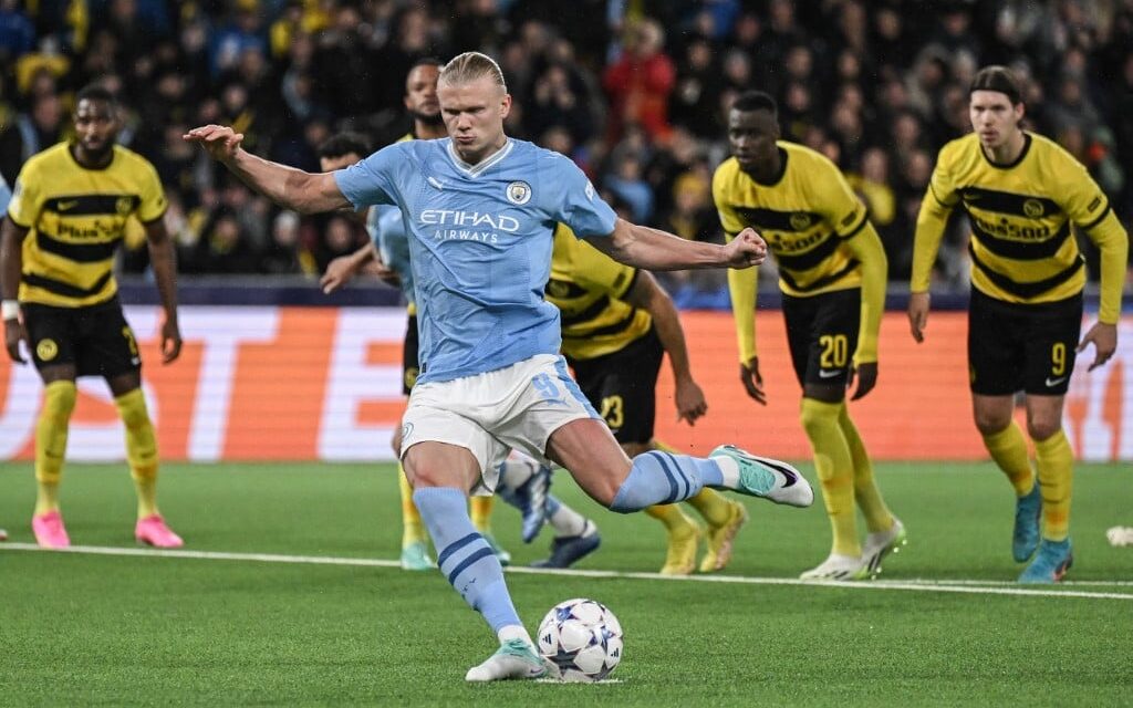 GOLS- MANCHESTER CITY 3X0 YOUNG BOYS- CHAMPIONS LEAGUE 2023/24 FASE DE  GRUPOS