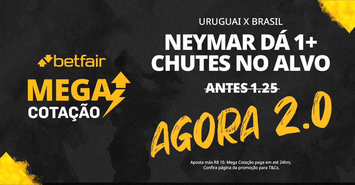 Uruguai x Brasil Aposte nos chutes de Neymar ao gol