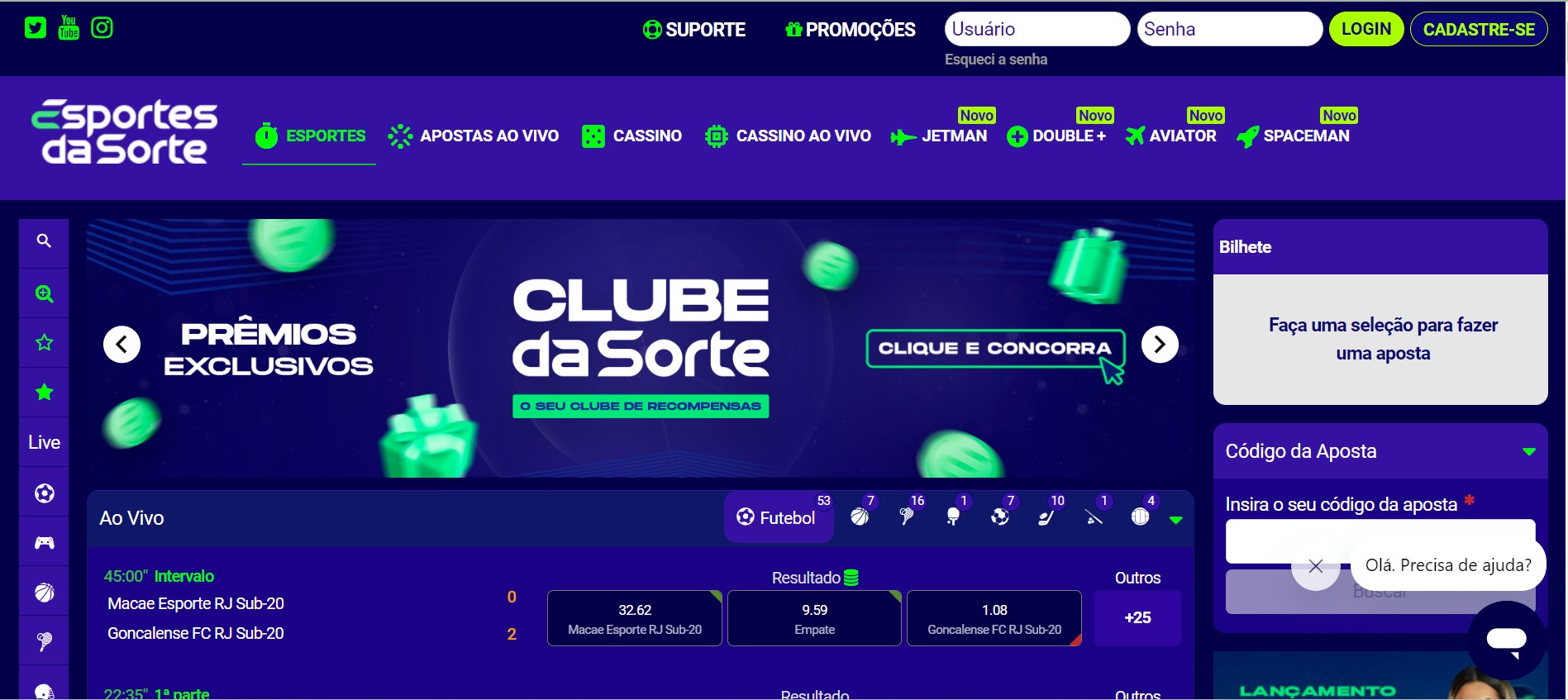 Esporte da Sorte Casino  Ganhe até R$300 de Bônus