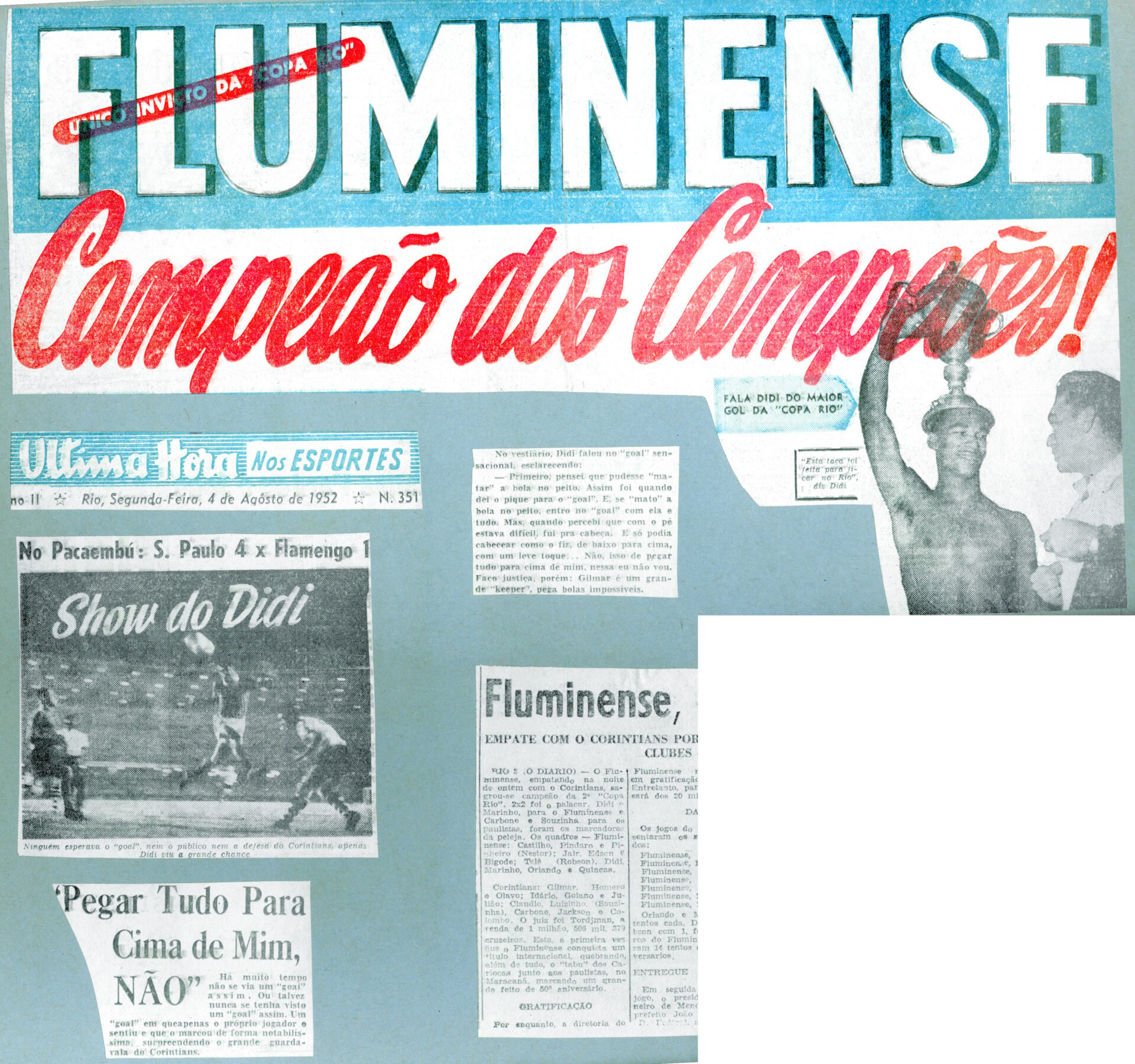 Relembre a Copa Rio de 1952, título que Fluminense busca equiparar